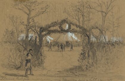 Maj General Butterfields winter Quarters–near Stonemans swich on the R.R. to Aquia Creek