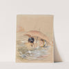 Male and Female Bathers with Umbrella by Alfred Grévin