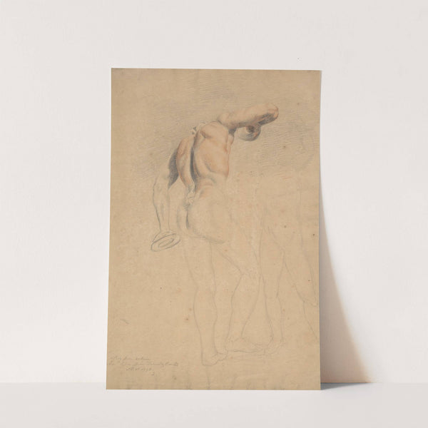 Male figure, holding discus, seen from behind by John Rubens Smith