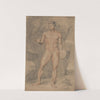 Male figure, nude, holding discus, right arm outstretched, seen from front by John Rubens Smith