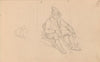 Male head; seated male figure (between 1855 and 1857)