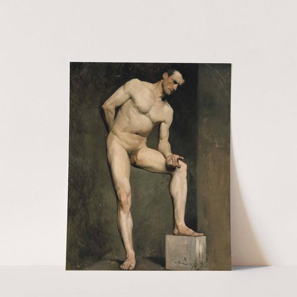 Male Model, Academy Study (1875) by Albert Edelfelt