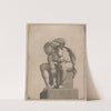 Male Nude from Panel of &#039;Creation of Eve&#039; by Adamo Scultori