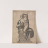 Male Nude from Panel of &#039;God Separating Light from Dark&#039; by Adamo Scultori
