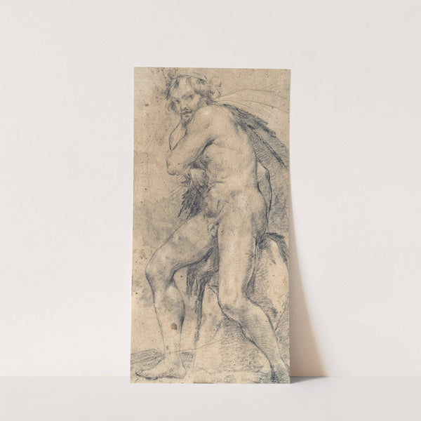 Male Nude (Hercules) (1588) by Ludovico Carracci