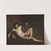 Male Nude Leaning on Staff by William Etty