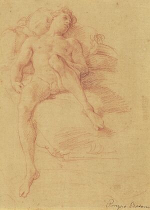Male Nude Reclining on a Bed