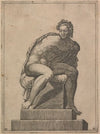 Male Nude Seated from Panel of ‘God Separating Light from Dark’