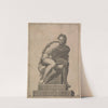 Male Nude Seated from Panel of &#039;God Separating Light from Dark&#039; by Adamo Scultori