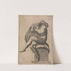 Male Nude Seated from Panel of &#039;God Separating the Waters...&#039; by Adamo Scultori