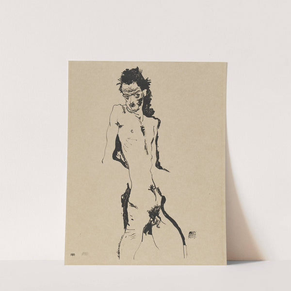 Male nude (Self-portrait) (1912) by Egon Schiele