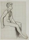 Male Nude Sitting in Profile (1890)