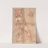 Male Nude with Left Arm Upraised, and a Further Study of His Head by Aniello Falcone