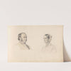 Male portrait; female portrait (Between 1855 and 1859) by Adolph Tidemand