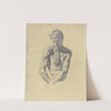 Male semi-nude by Karl Stauffer-Bern