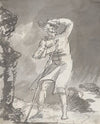 Male Traveler in a Storm