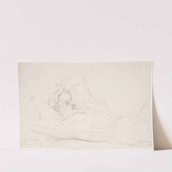 Maleren L A Schou, liggende by Otto Bache