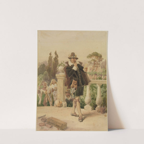 Malvolio liest den im Garten gefundenen Brief (1873) by Adolf Schrödter  