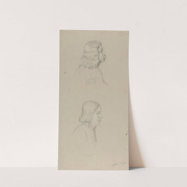 Man and boy head (Between 1839 and 1841) by Adolph Tidemand