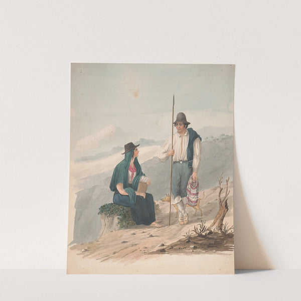 Man and woman of Chasna-Tenerife by Alfred Diston