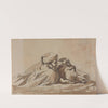 Man Clutching a Horse in Water, after Poussin’s “Deluge” (recto) (c. 1816) by Théodore Géricault