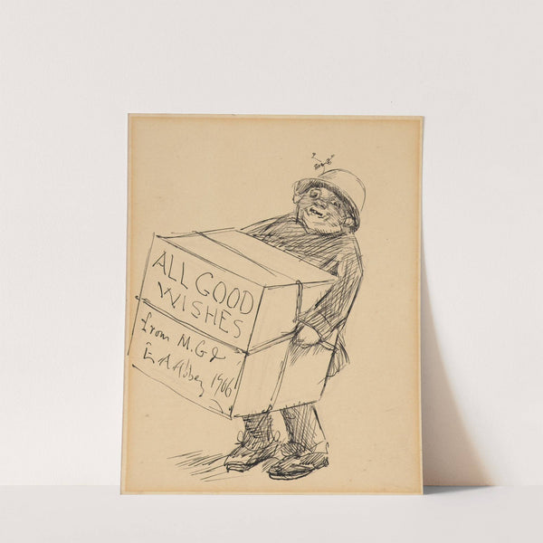 Man Delivering a Holiday Box (1906) by Edwin Austin Abbey