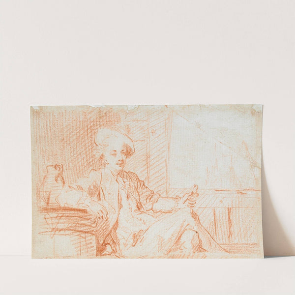 Man Holding a Rose Bud by Anonymous