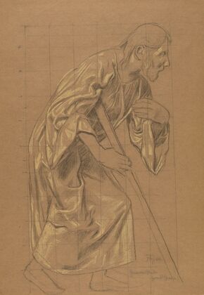 Man in a Long Robe, Leaning on a Stick (1906)