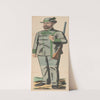 Man in light green suit and Tyrolean hat holding a rifle over his shoulder by René Ackermann