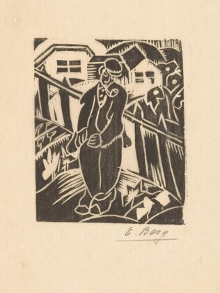 Man in moestuin (ca. 1912-1931)