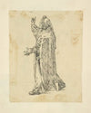 Man in robe and hood, gesturing