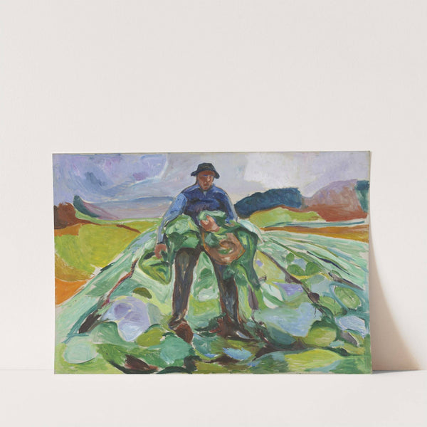 Man in the Cabbage Field (1916) by Edvard Munch