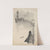 Man in top hat under lamppost with townscape in background by Oliver Herford