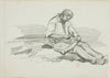 Man Mending Scythe
