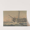 Man-of-War and Shipping off the Coast by Samuel Atkins