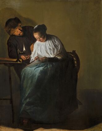 Man Offering Money to a Young Woman