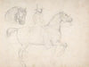 Man on Horseback, and Study of Horse’s Head