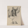Man preaching, sketch for Signing of the Compact in the Cabin of the Mayflower by Edwin White