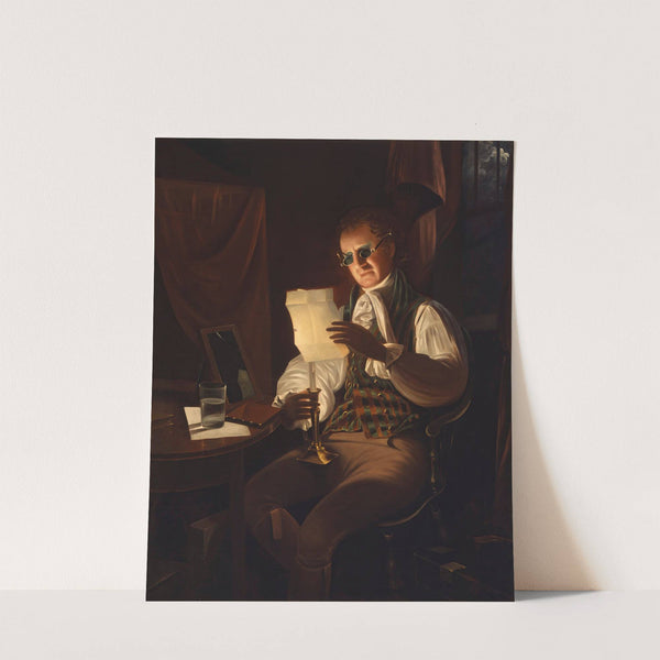 Man Reading By Candlelight by Rembrandt Peale