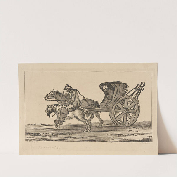 Man riding pony beside carriage (1774) by Henry William Bunbury