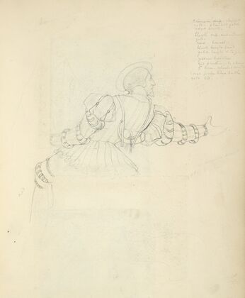 Man seated, back view