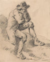 Man Seated on a Bank