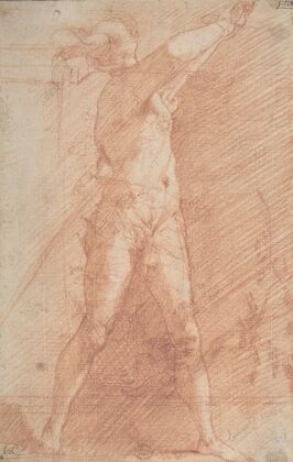 Man Sheathing a Sword