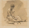 Man Sitting Half-Naked
