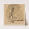 Man Sitting Half-Naked by Ladislav Mednyánszky