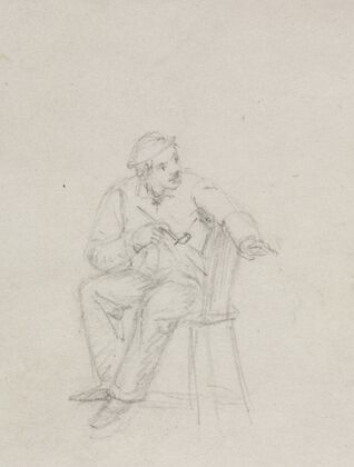 Man Smoking a Pipe