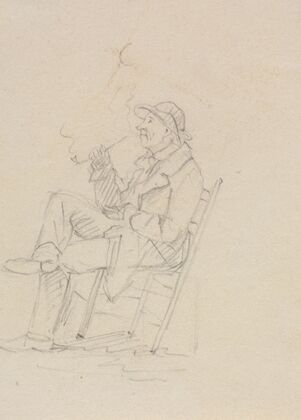 Man Smoking a Pipe