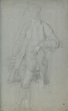 Man Standing, Leaning on Left Elbow, Full-Length