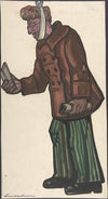Man with a bandaged jaw