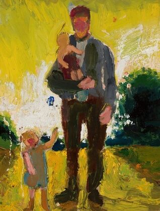 Man with children — size preview